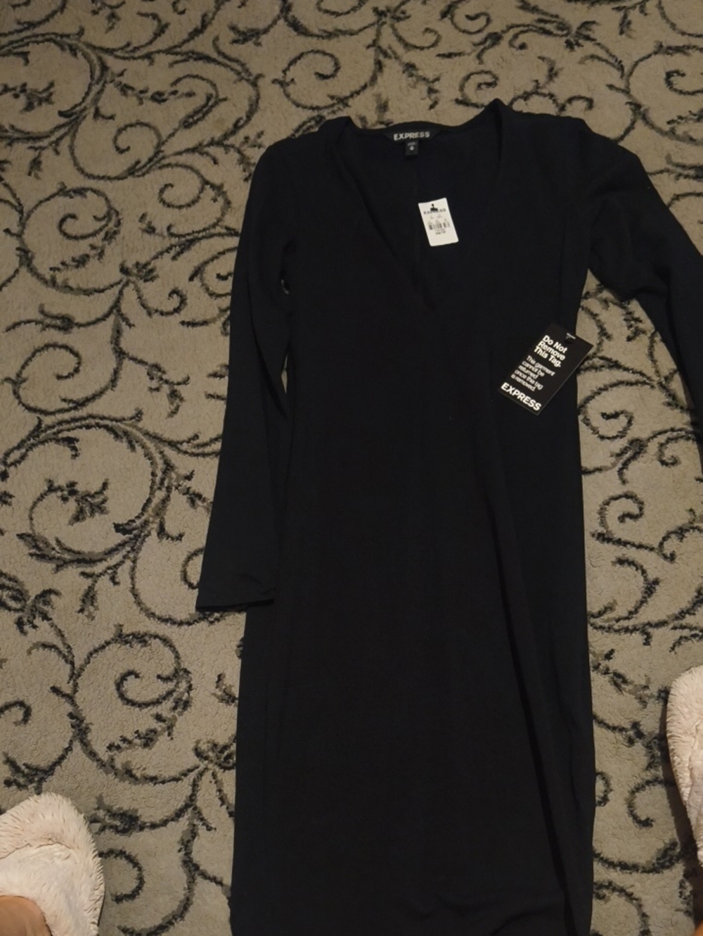Express long cotton spandex dress